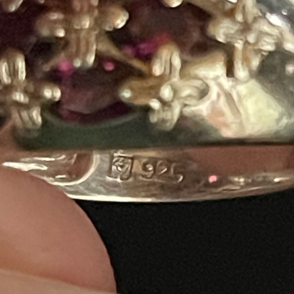 Michelle Albala 925 Silver and Amethyst Statement Ring - Picture 8 of 8